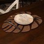 Hermia Monstera - Wenge Juego de Salvamanteles de Madera (4 Piezas)